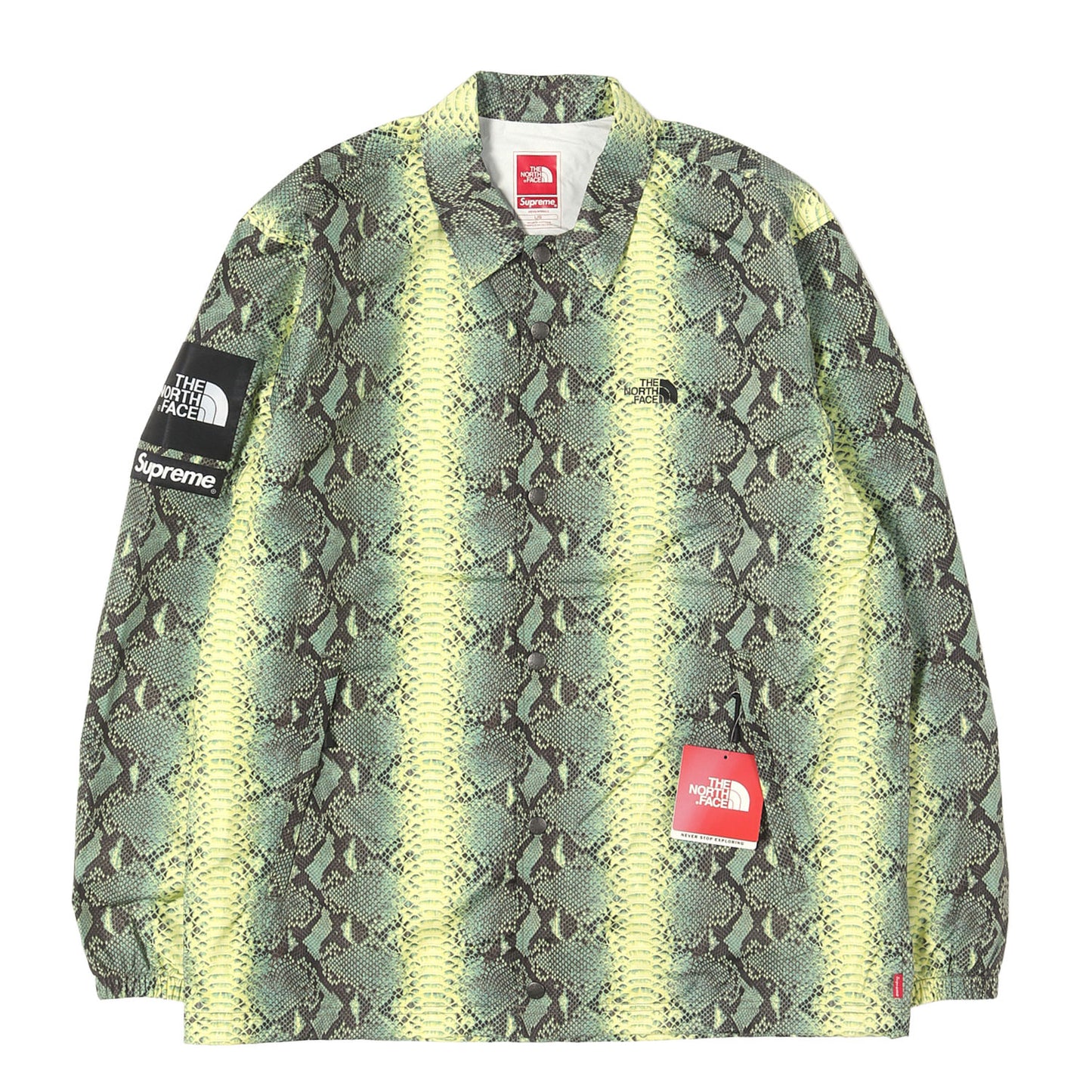 ×THE NORTH FACE スネーク柄 コーチジャケット(Snakeskin Taped Seam Coaches Jacket)