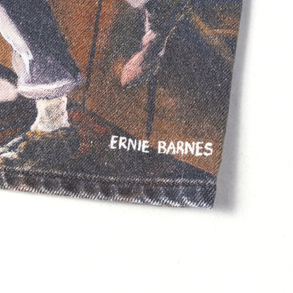 25SS ×Ernie Barnes 総柄グラフィック バギー デニムショーツ(Baggy Denim Short)