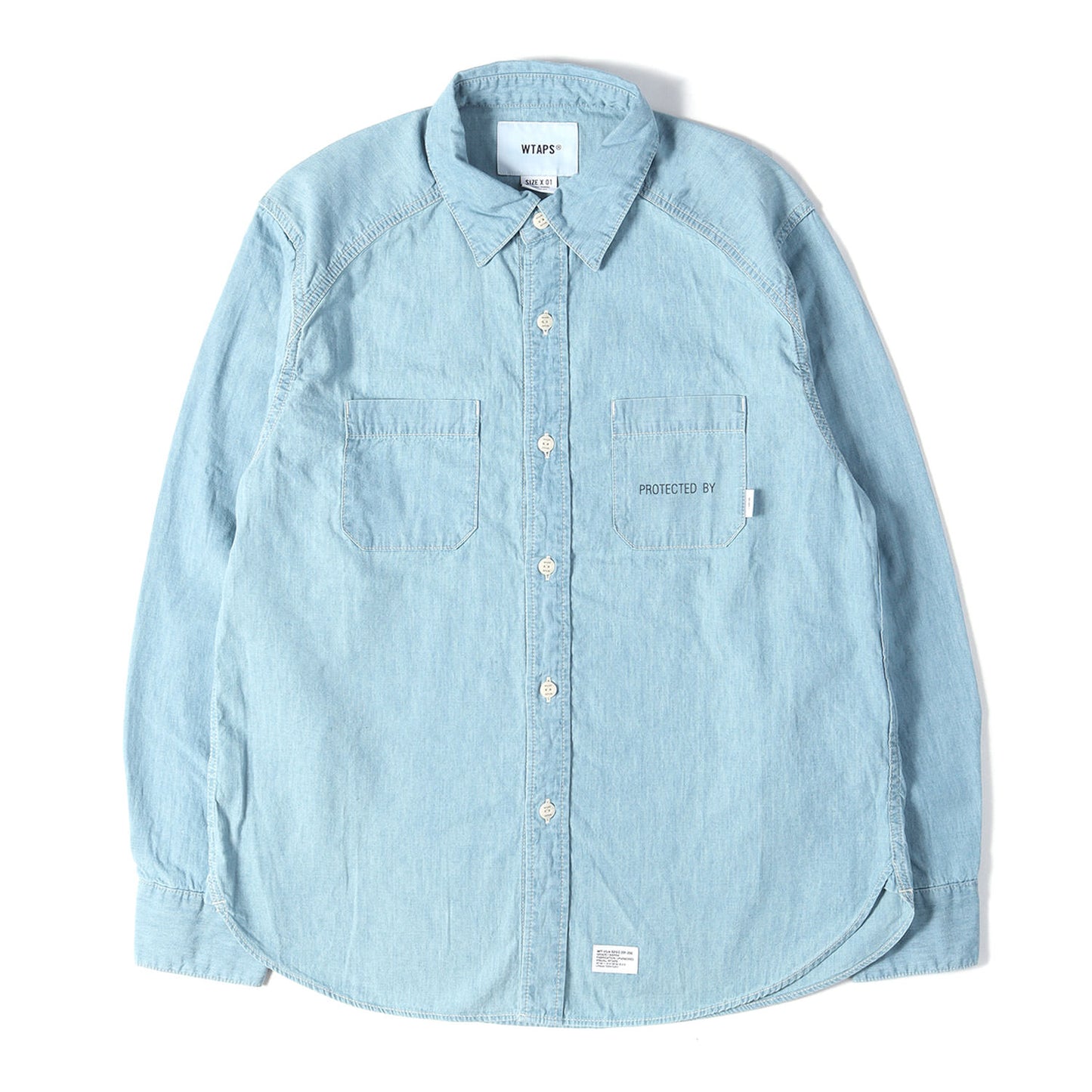 26SS wtvuaロゴ シャンブレーシャツ(CB / LS / COTTON. CHAMBRAY)