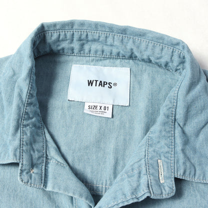 26SS wtvuaロゴ シャンブレーシャツ(CB / LS / COTTON. CHAMBRAY)