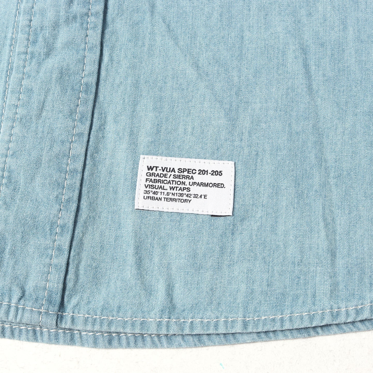 26SS wtvuaロゴ シャンブレーシャツ(CB / LS / COTTON. CHAMBRAY)