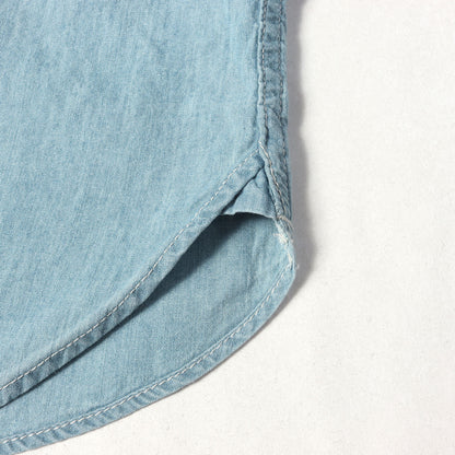 26SS wtvuaロゴ シャンブレーシャツ(CB / LS / COTTON. CHAMBRAY)