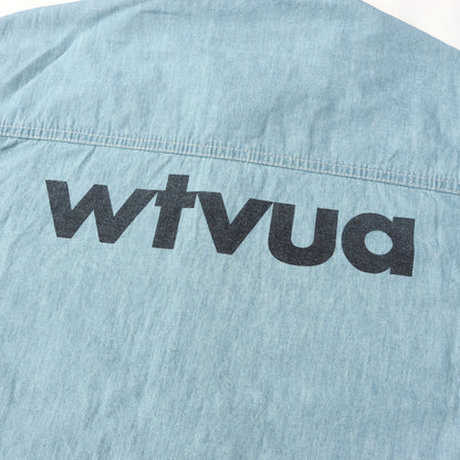 26SS wtvuaロゴ シャンブレーシャツ(CB / LS / COTTON. CHAMBRAY)
