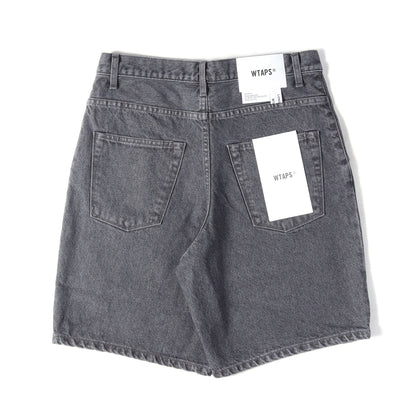 26SS ストーンバイオブリーチ加工 デニムショーツ(BLUES STRAIGHT / SHORTS / COTTON. DENIM)