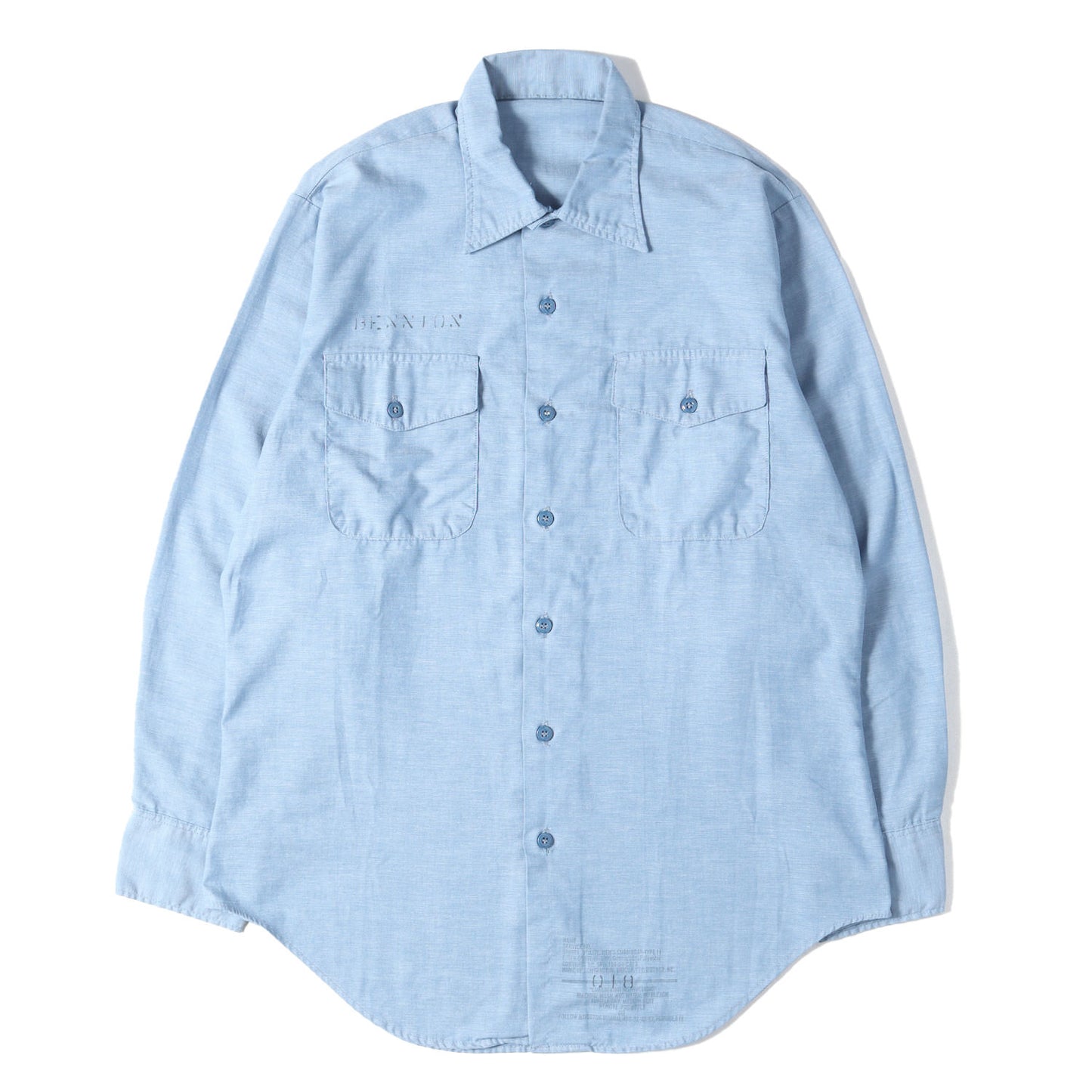 [ステンシルあり] 80s 米軍 U.S.NAVY TYPE2 シャンブレー シャツ