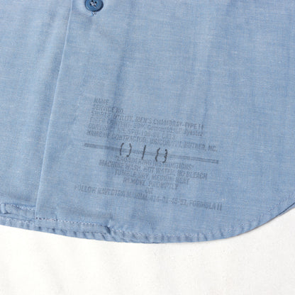[ステンシルあり] 80s 米軍 U.S.NAVY TYPE2 シャンブレー シャツ