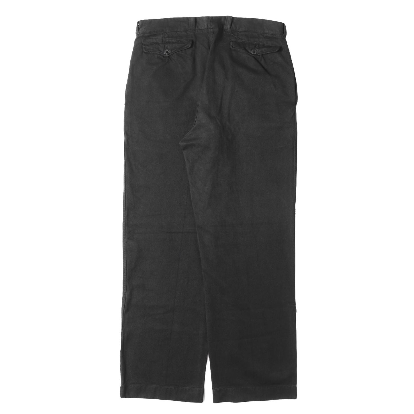 [人気 黒染め] 50s - 60s フランス軍 実物 M-52 後期 ワンタック チノパンツ