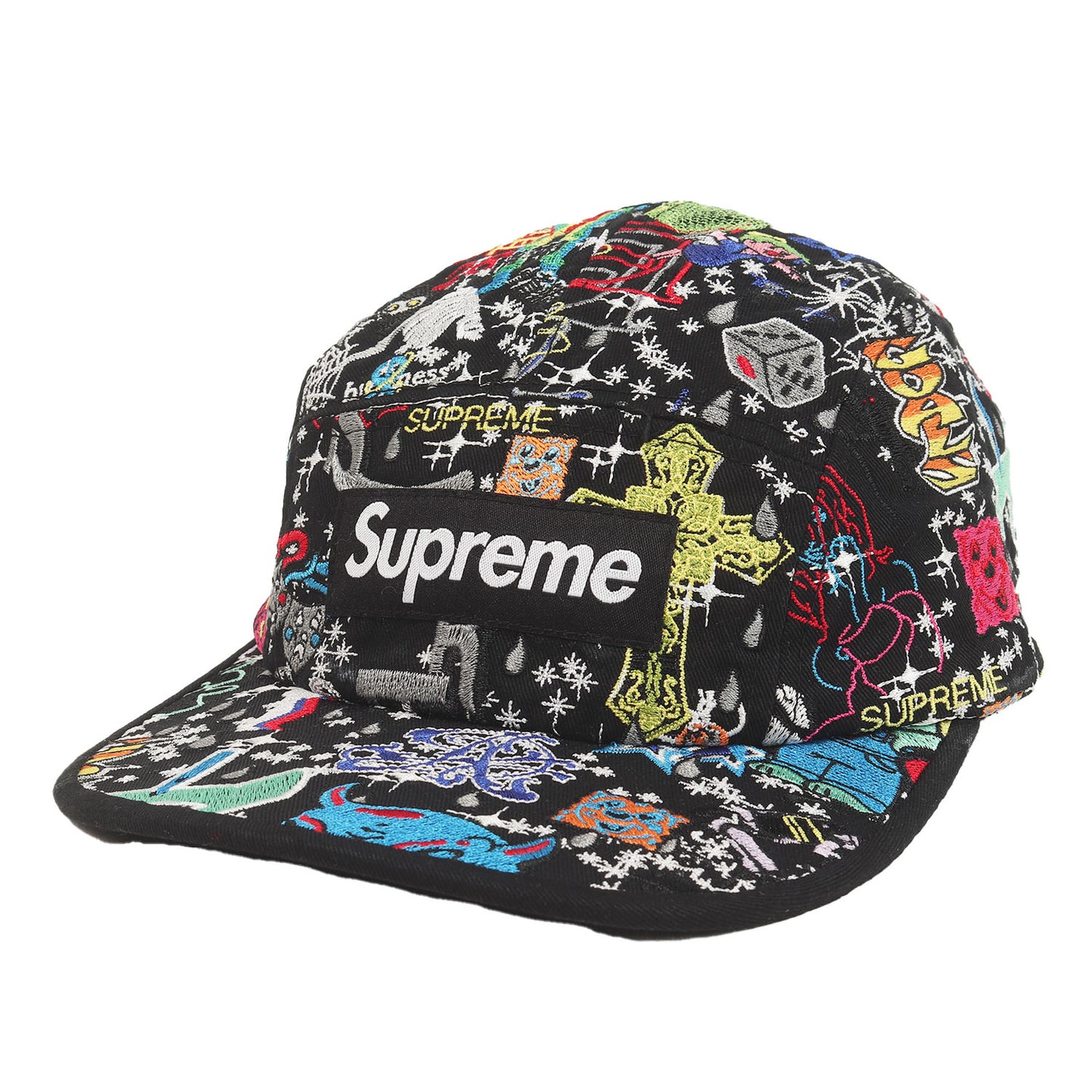 25SS ×葵産業 刺繍総柄 BOXロゴ キャンプキャップ(AOI Embroidered Camp Cap)