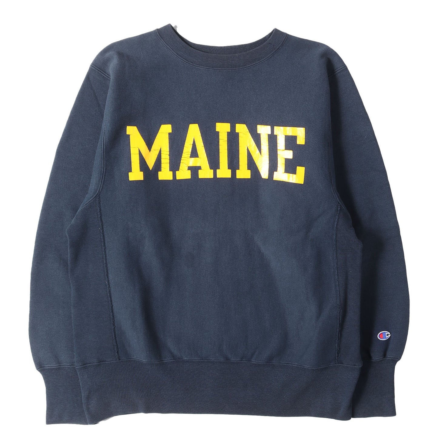 [USA製 刺繍タグ] 90s カレッジロゴ リバースウィーブ スウェット / メイン大学 MAINE