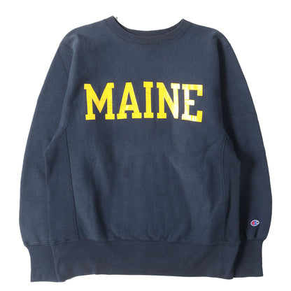 [USA製 刺繍タグ] 90s カレッジロゴ リバースウィーブ スウェット / メイン大学 MAINE