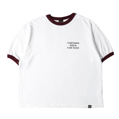 ×SCREEN STARS フロッキープリントロゴ リンガー Tシャツ