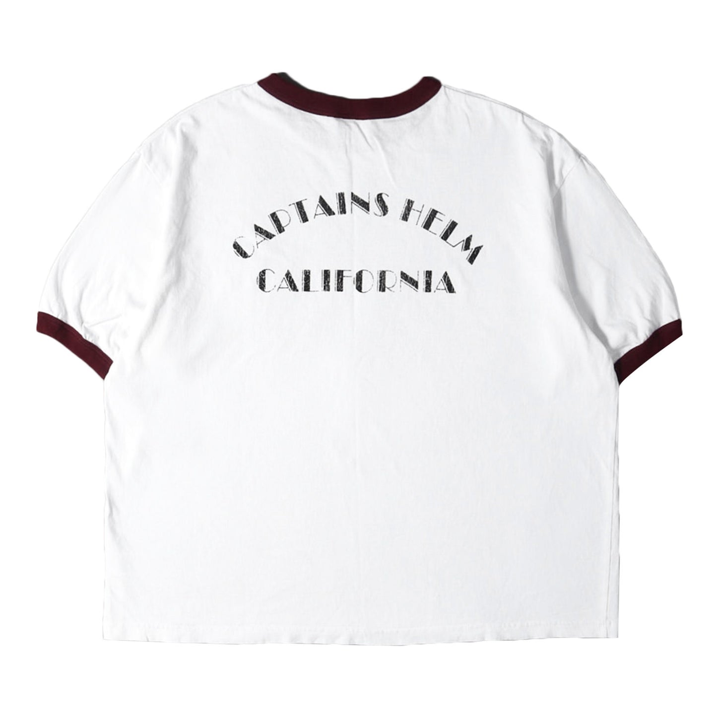 ×SCREEN STARS フロッキープリントロゴ リンガー Tシャツ