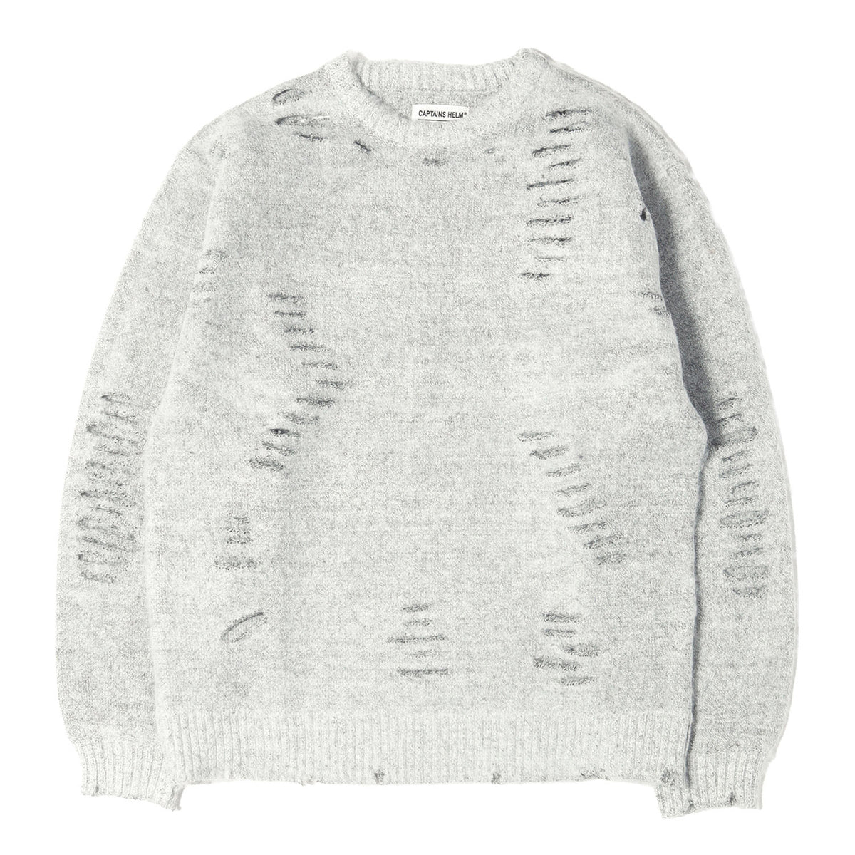 23AW クラッシュ加工 ニット セーター (WORN OUT CREW SWEATER)