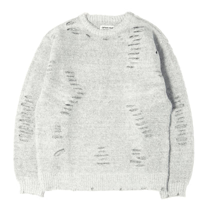 23AW クラッシュ加工 ニット セーター (WORN OUT CREW SWEATER)