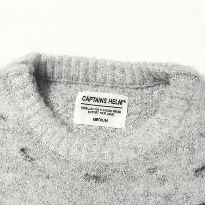 23AW クラッシュ加工 ニット セーター (WORN OUT CREW SWEATER)