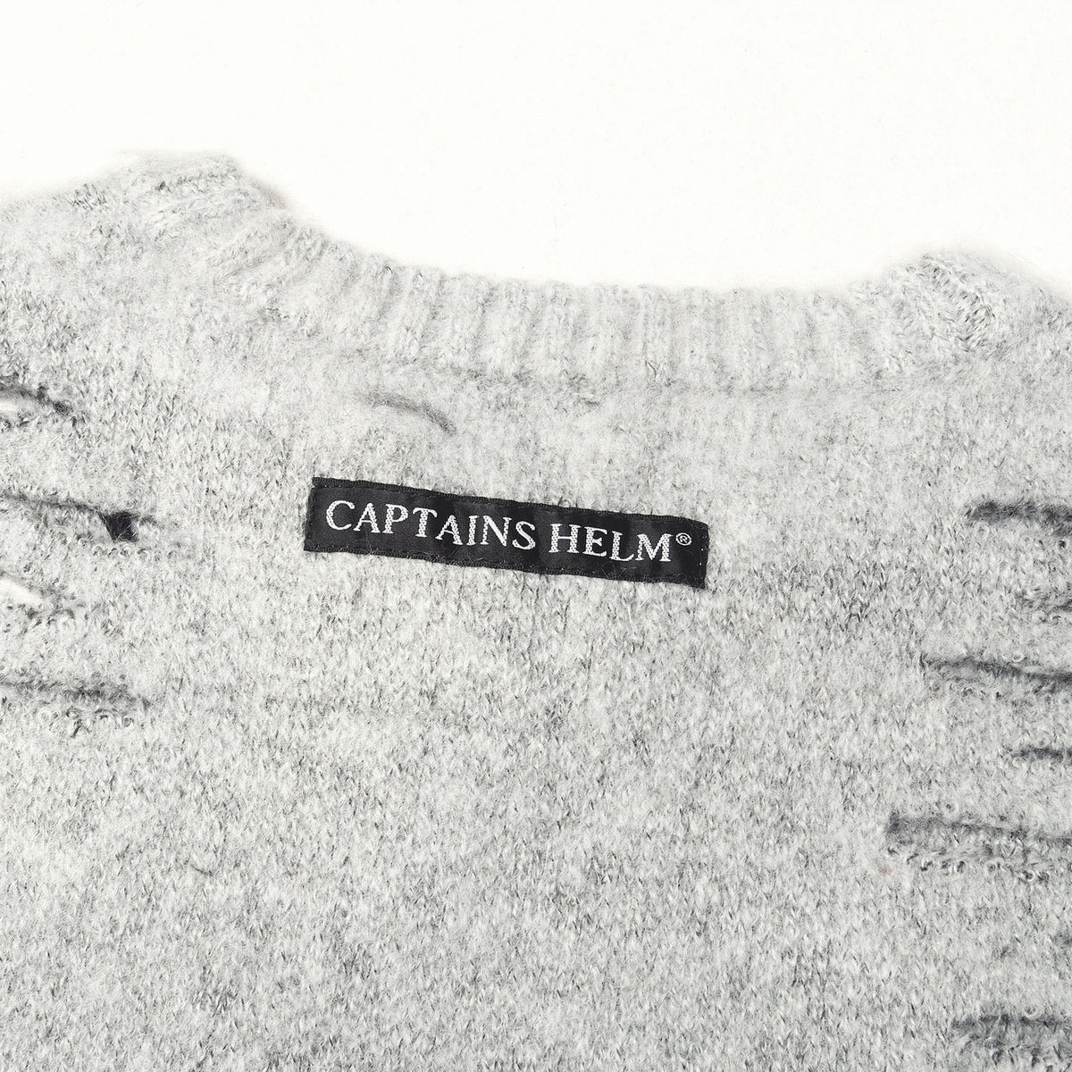 23AW クラッシュ加工 ニット セーター (WORN OUT CREW SWEATER)