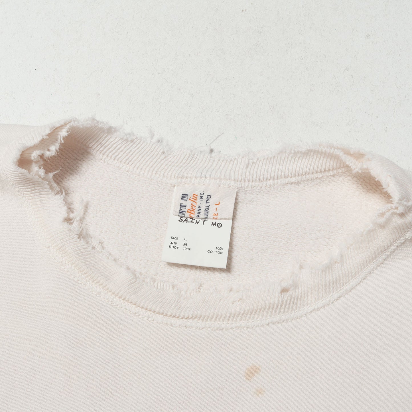 25SS ×BerBerJin ヴィンテージ加工 スウェット(BJ_CREW NECK SWEAT)