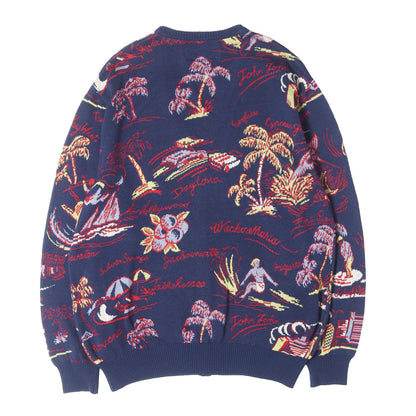 25SS アロハ柄 ジャガード ニット カーディガン(HAWAIIAN JACQUARD CARDIGAN)
