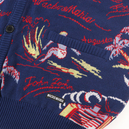 25SS アロハ柄 ジャガード ニット カーディガン(HAWAIIAN JACQUARD CARDIGAN)
