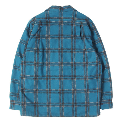 23AW オープンカラー ウール チェックシャツ(WOOL PLAID SHIRT)