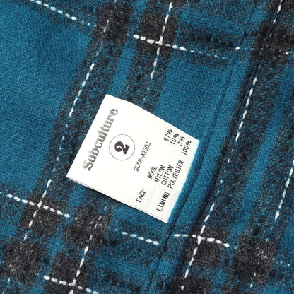 23AW オープンカラー ウール チェックシャツ(WOOL PLAID SHIRT)
