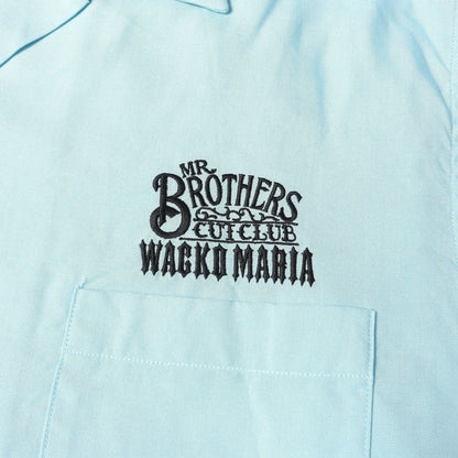 25SS ×MR.BROTHERS CUT CLUB ロゴ刺繍 オープンカラーシャツ(50'S SHIRT)