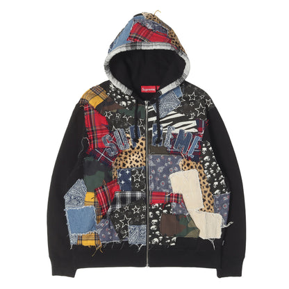 22AW アーチロゴ パッチワーク ジップ スウェットパーカー(Patchwork Zip Up Hooded Sweatshirt)