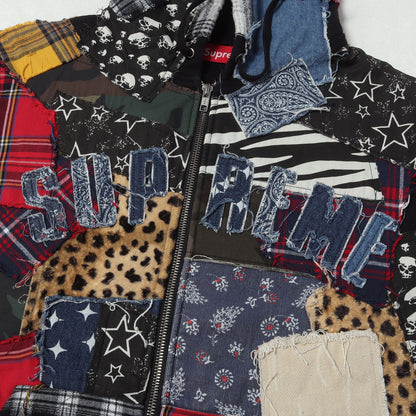 22AW アーチロゴ パッチワーク ジップ スウェットパーカー(Patchwork Zip Up Hooded Sweatshirt)