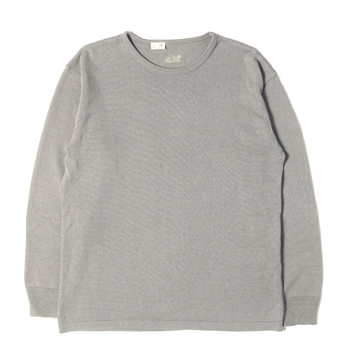 ACVM コットン/リネン ロングスリーブ ニット Tシャツ (COTTON LINEN RAMIE CREW NECK LONG SLEEVE KNIT TEE)