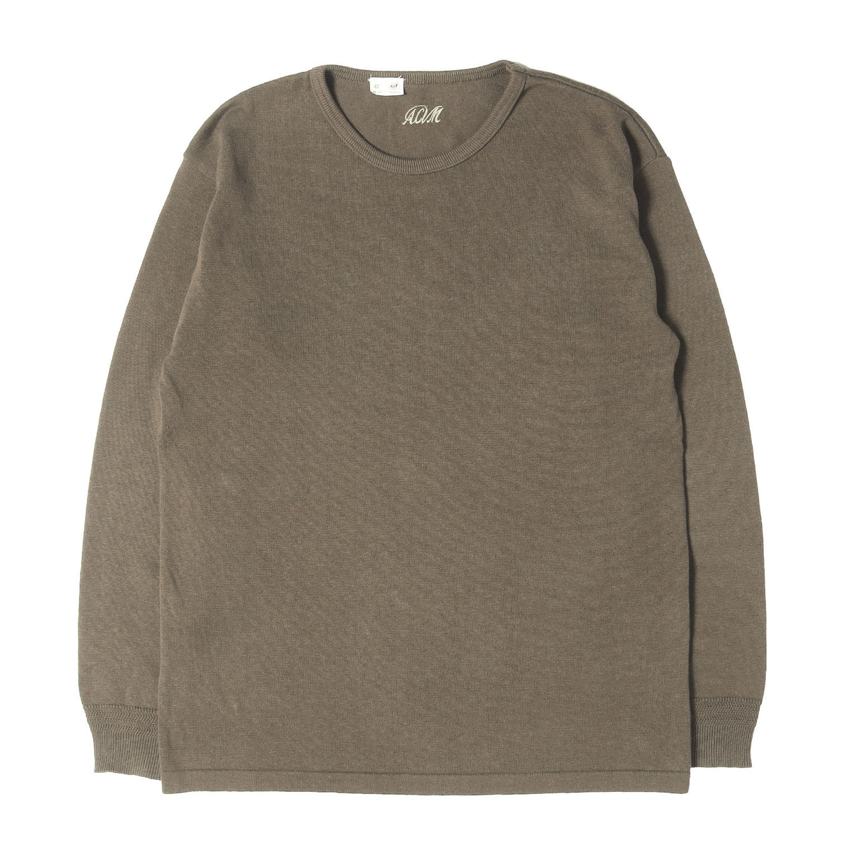 ACVM コットン/リネン ロングスリーブ ニット Tシャツ (COTTON LINEN RAMIE CREW NECK LONG SLEEVE KNIT TEE)