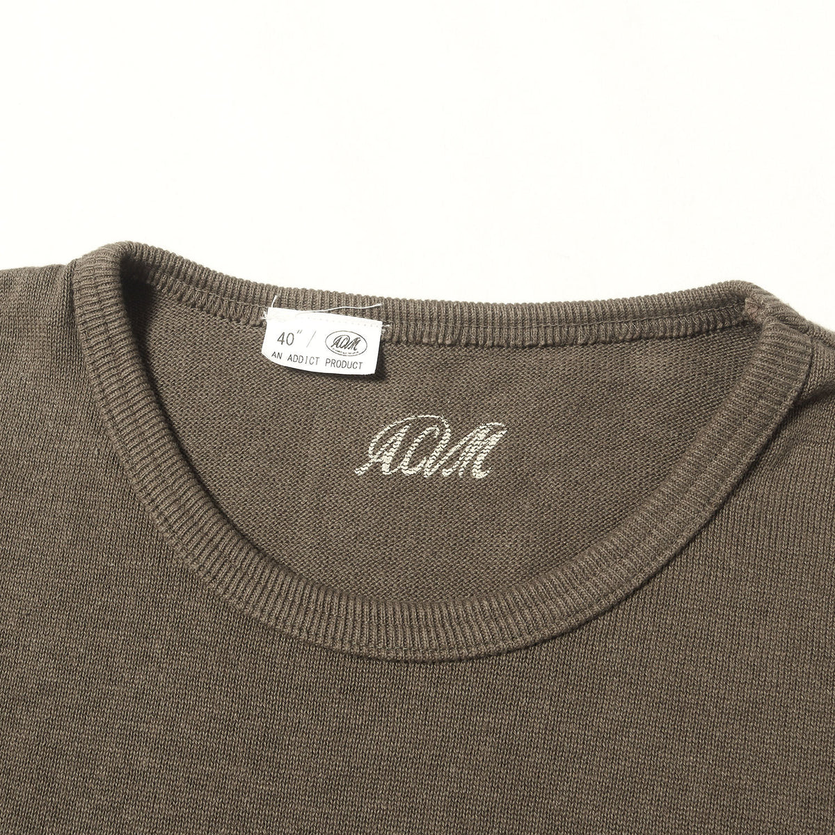 ACVM コットン/リネン ロングスリーブ ニット Tシャツ (COTTON LINEN RAMIE CREW NECK LONG SLEEVE KNIT TEE)