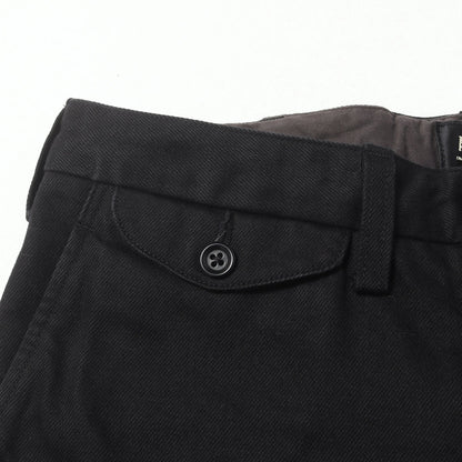 コットン カツラギ 1タック ワークパンツ(SINGLE PLEATED COTTON TWILL TROUSERS)
