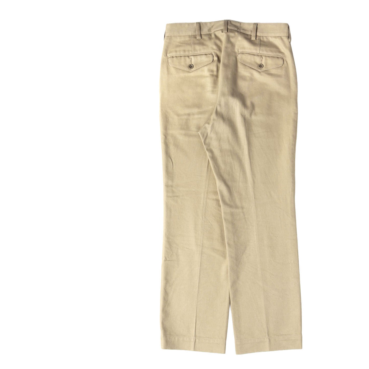 コットン カツラギ ワンタック ワークパンツ (SINGLE PLEATED COTTON TWILL TROUSERS)