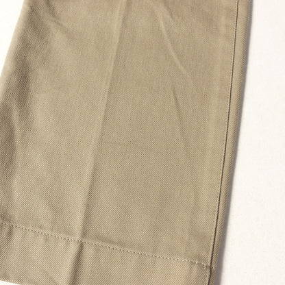 コットン カツラギ ワンタック ワークパンツ (SINGLE PLEATED COTTON TWILL TROUSERS)