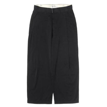 24SS 1タック ワイド ナイロンツイル チノパンツ(Nylon Chino Cloth 1 Tuck Trousers)