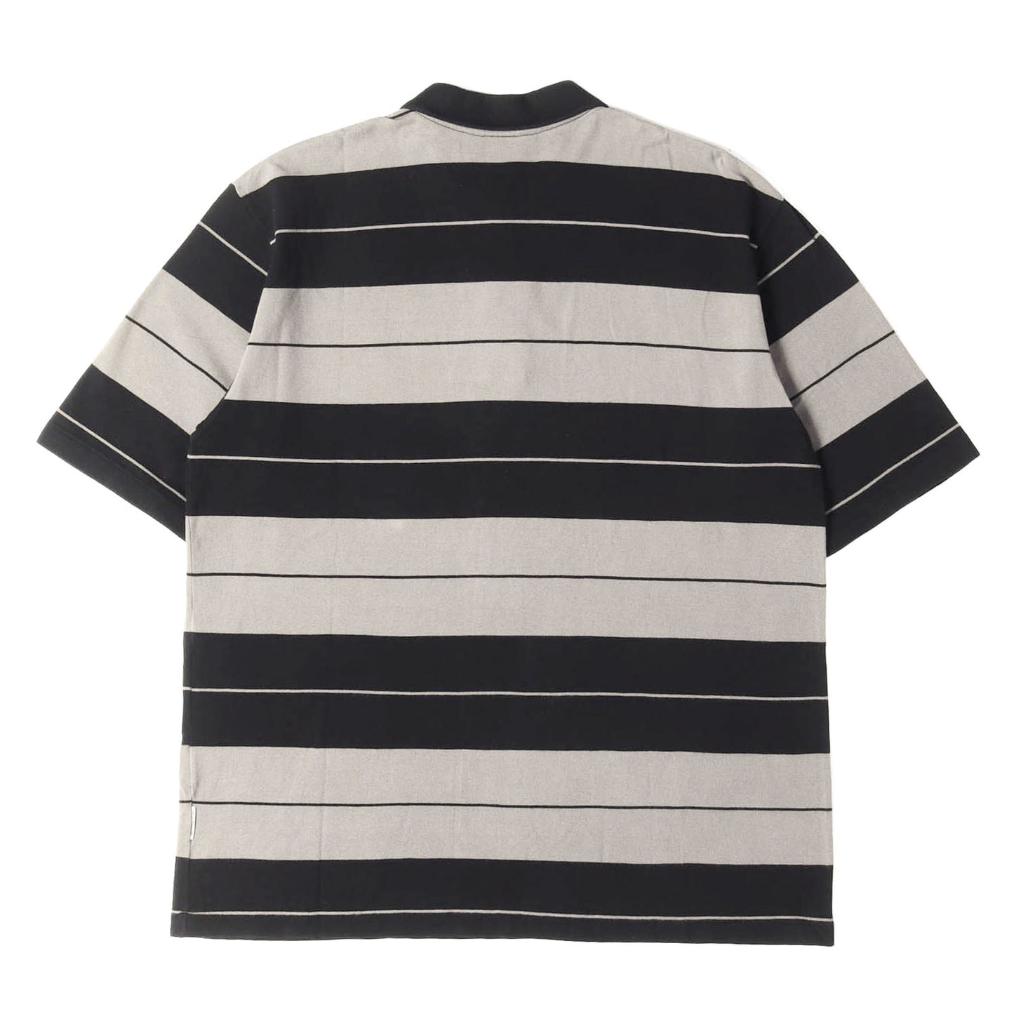 スキッパー ボーダー 鹿の子 ポロシャツ(Seed Stitch Skipper S/S Tee)