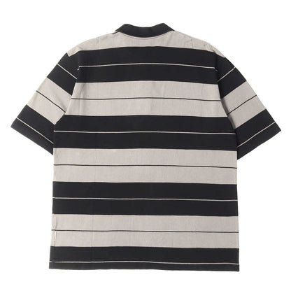 スキッパー ボーダー 鹿の子 ポロシャツ(Seed Stitch Skipper S/S Tee)