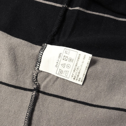 スキッパー ボーダー 鹿の子 ポロシャツ(Seed Stitch Skipper S/S Tee)