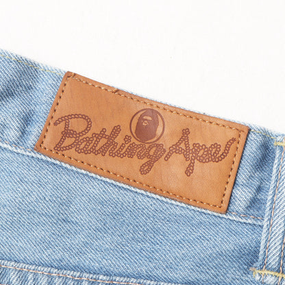 23SS ヴィンテージ加工 フロント ツインSTA デニムショーツ(Star Logo Denim Shorts)