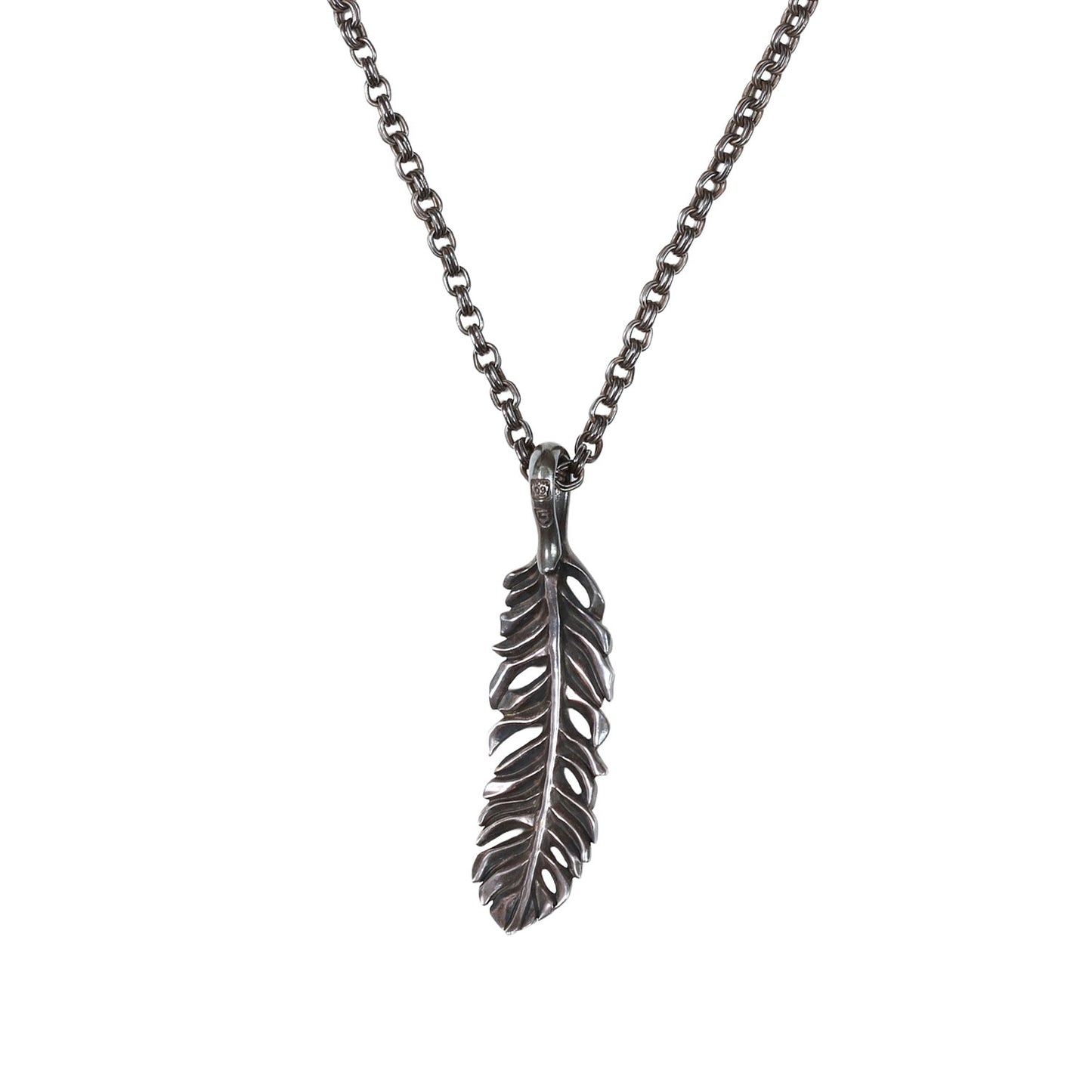 フェザートップ & チェーンネックレス セット(Rag Feather L)