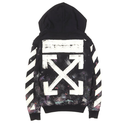 ギャラクシー柄 アローマーク フルジップ スウェットパーカー(Diag Galaxy Brushed Zip Hoodie)