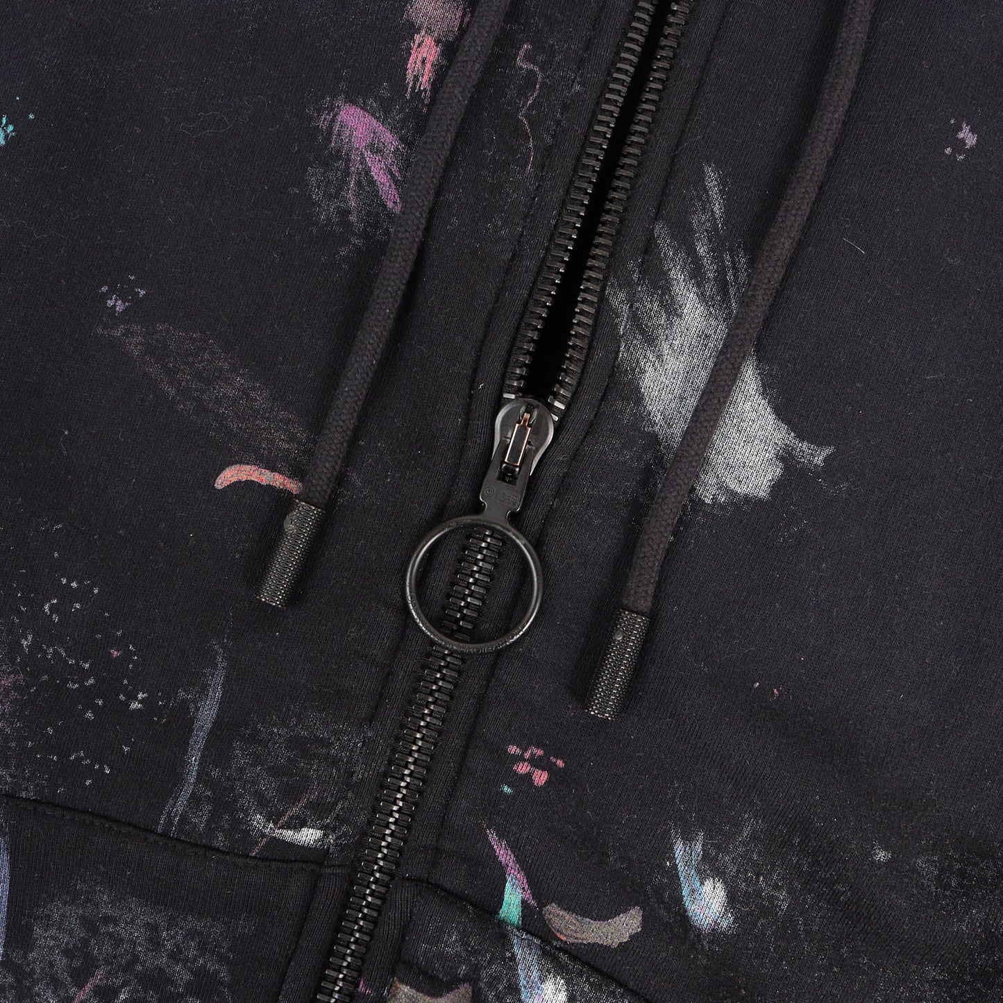 ギャラクシー柄 アローマーク フルジップ スウェットパーカー(Diag Galaxy Brushed Zip Hoodie)