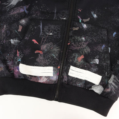 ギャラクシー柄 アローマーク フルジップ スウェットパーカー(Diag Galaxy Brushed Zip Hoodie)