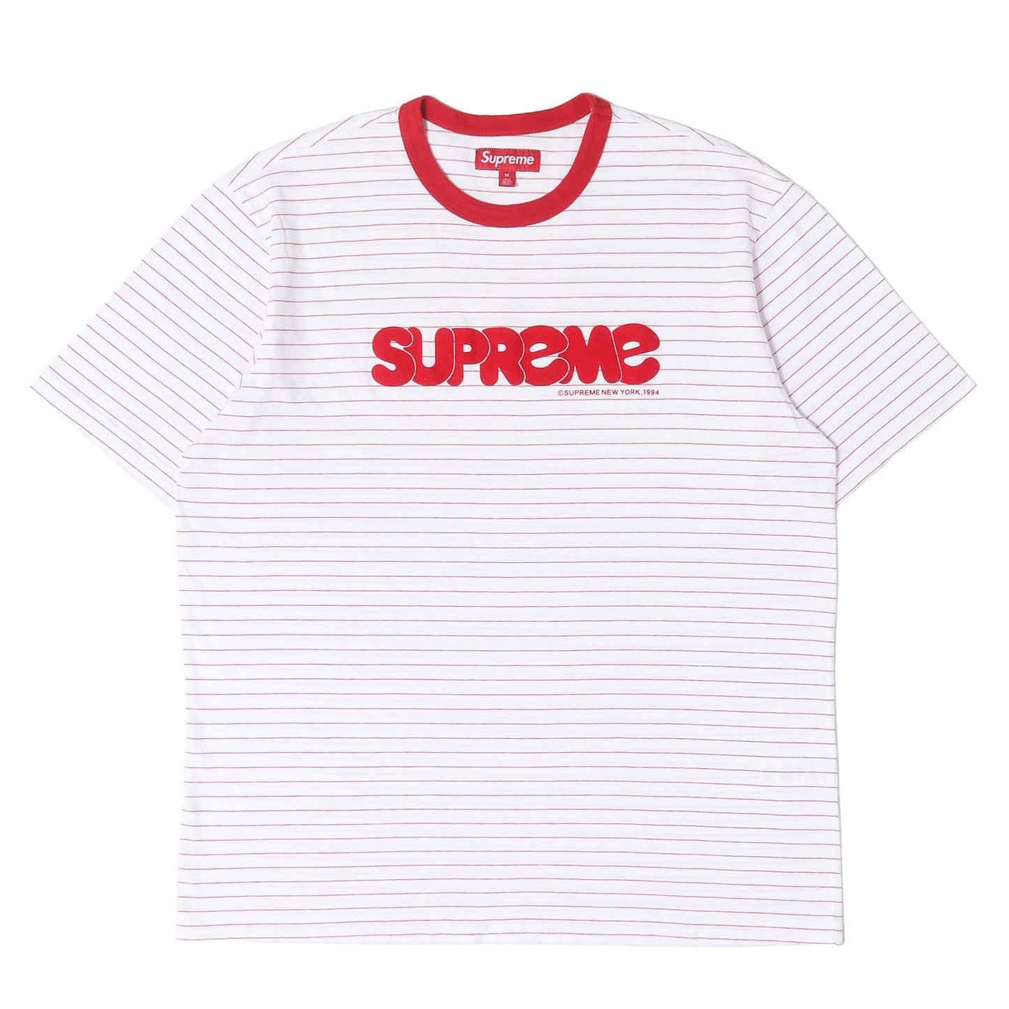 25SS フロッキープリント ボーダー Tシャツ(Bubble S/S Top)