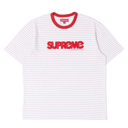 25SS フロッキープリント ボーダー Tシャツ(Bubble S/S Top)