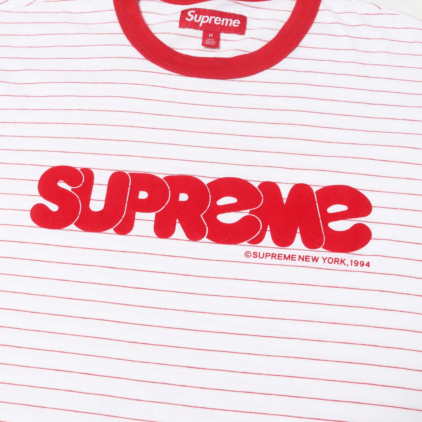 25SS フロッキープリント ボーダー Tシャツ(Bubble S/S Top)
