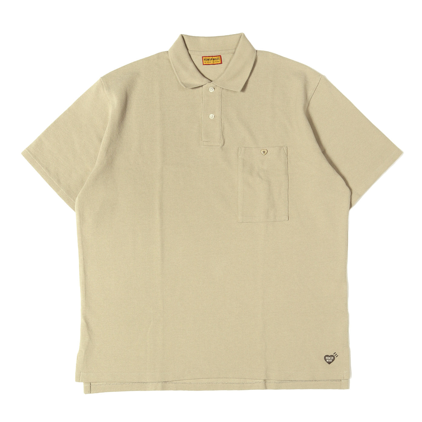 25SS ハートパッチ ビッグサイズ 鹿の子 ポロシャツ(BIG POLO SHIRT)