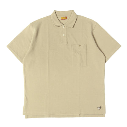 25SS ハートパッチ ビッグサイズ 鹿の子 ポロシャツ(BIG POLO SHIRT)