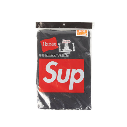 ×Hanes スモールBOXロゴ Tシャツ 3枚パック(Tagless Tees)