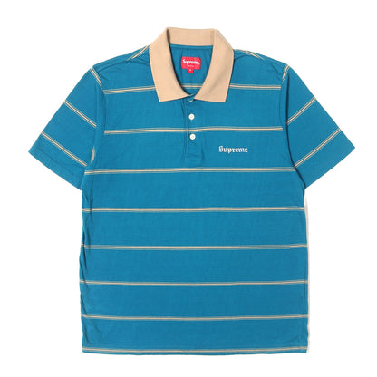 ロゴ刺繍 ボーダー ポロシャツ(Stripe Polo)